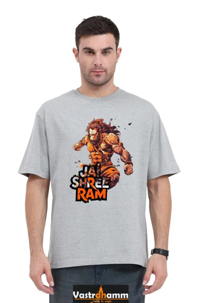 Hanuman Super Strength Oversized Classic T-Shirts for Men Vastrdhamm