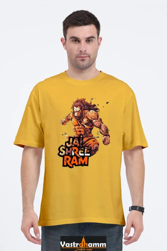 Hanuman Super Strength Oversized Classic T-Shirts for Men Vastrdhamm