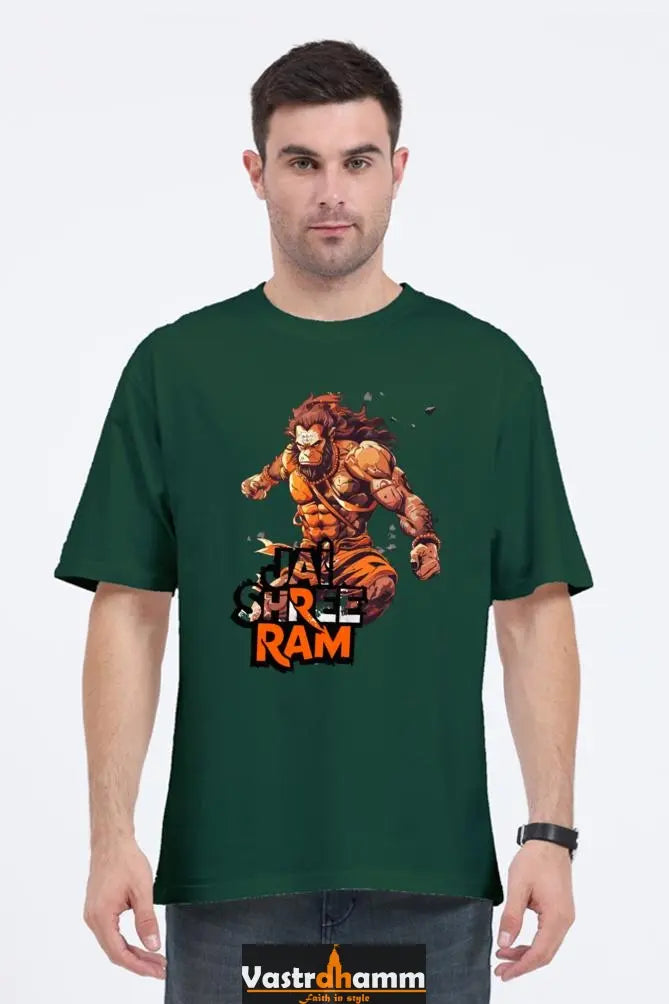 Hanuman Super Strength Oversized Classic T-Shirts for Men Vastrdhamm