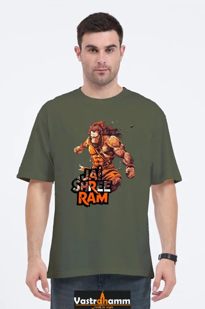 Hanuman Super Strength Oversized Classic T-Shirts for Men Vastrdhamm