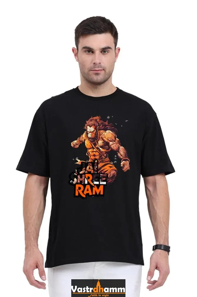 Hanuman Super Strength Oversized Classic T-Shirts for Men Vastrdhamm