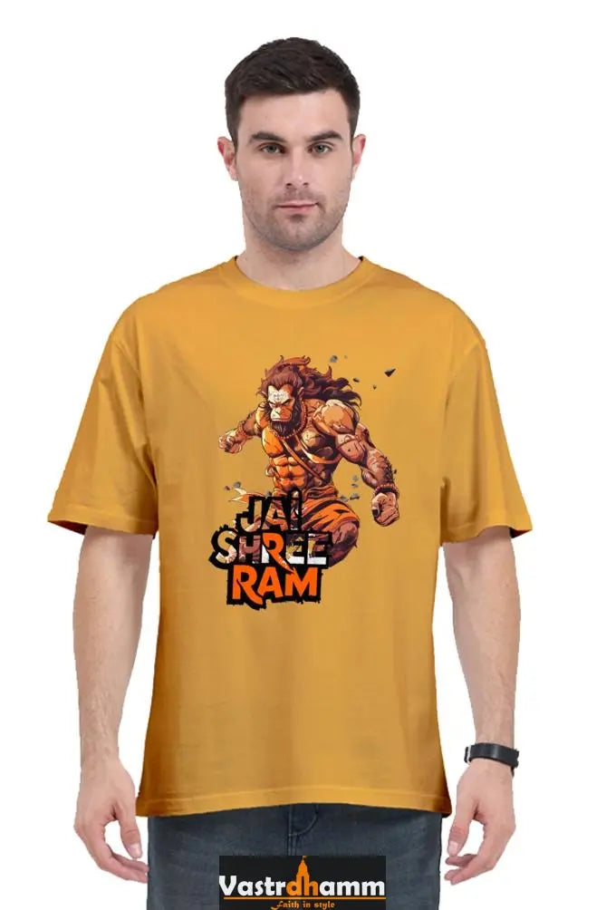 Hanuman Super Strength Oversized Classic T-Shirts for Men Vastrdhamm