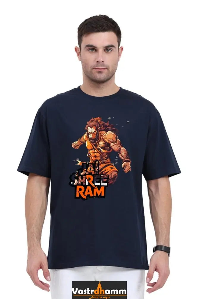 Hanuman Super Strength Oversized Classic T-Shirts for Men Vastrdhamm