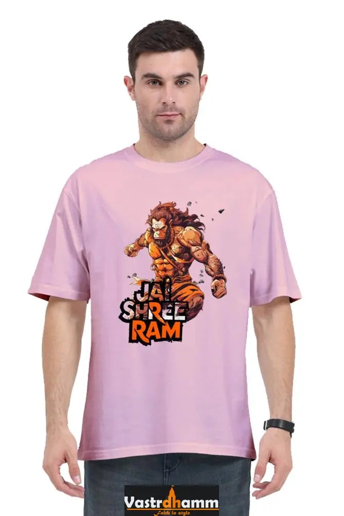 Hanuman Super Strength Oversized Classic T-Shirts for Men Vastrdhamm