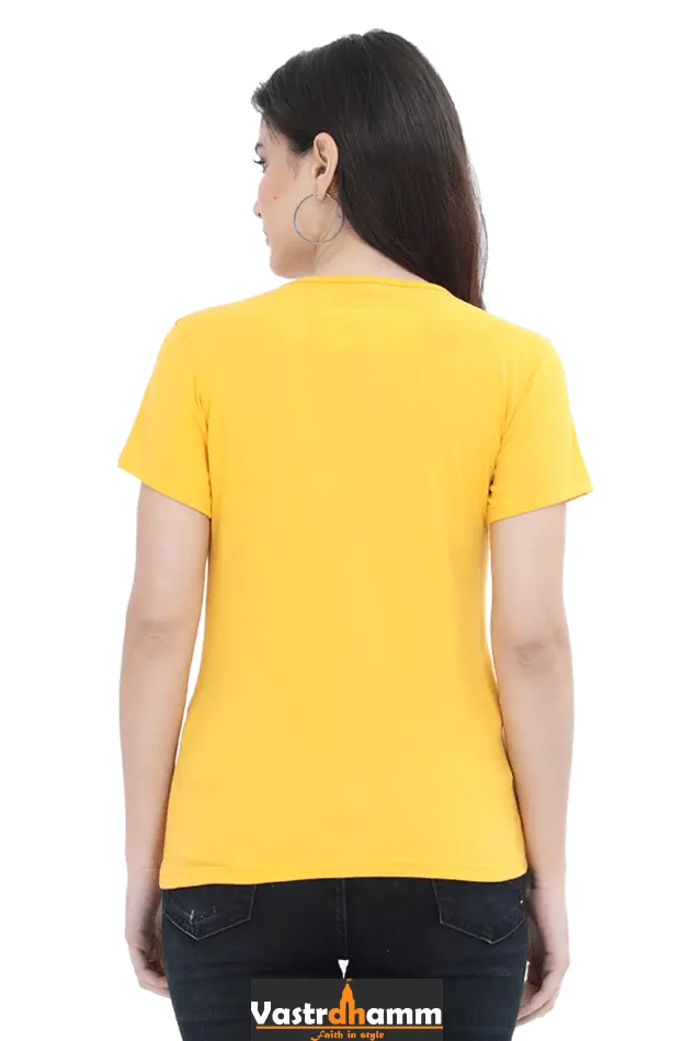 Hanuman Super Strength Round Neck Half Sleeve Classic T-Shirts for Women Vastrdhamm
