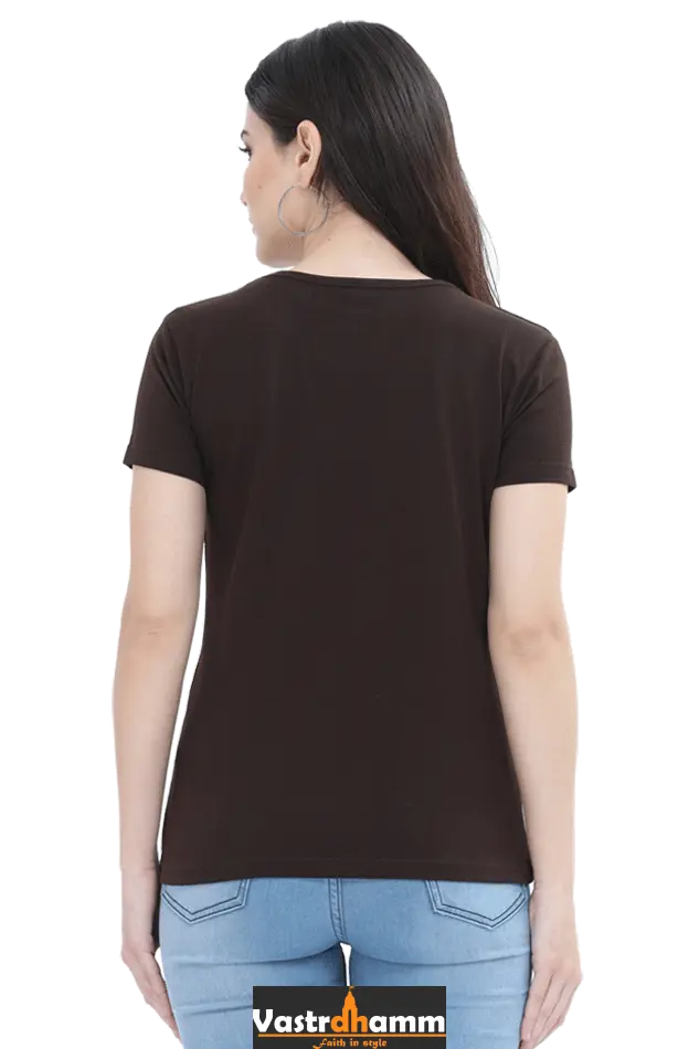 Hanuman Super Strength Round Neck Half Sleeve Classic T-Shirts for Women Vastrdhamm