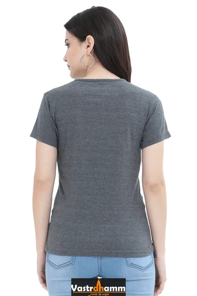 Hanuman Super Strength Round Neck Half Sleeve Classic T-Shirts for Women Vastrdhamm