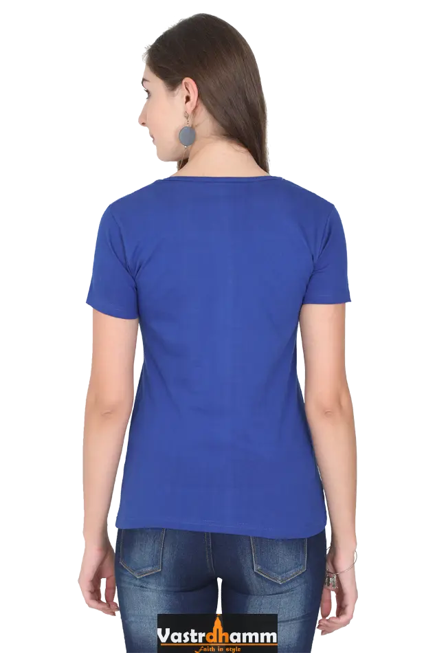 Hanuman Super Strength Round Neck Half Sleeve Classic T-Shirts for Women Vastrdhamm