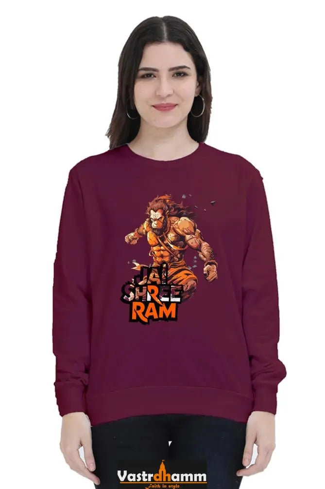 Hanuman Super StrengthSweatshirt T-Shirts for Women Vastrdhamm