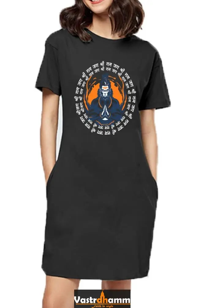 Hanuman Super StrengthT-Shirts Dress for Women Vastrdhamm