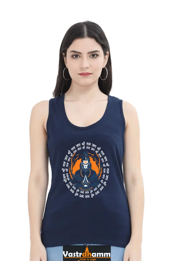 Hanuman Super StrengthTank Top T-Shirts for Women Vastrdhamm