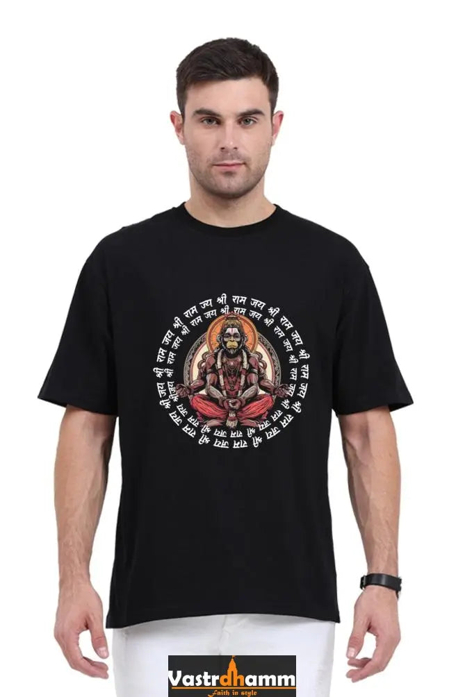 Hanuman Supreme Devotion Oversized Classic T-Shirts for Men Vastrdhamm