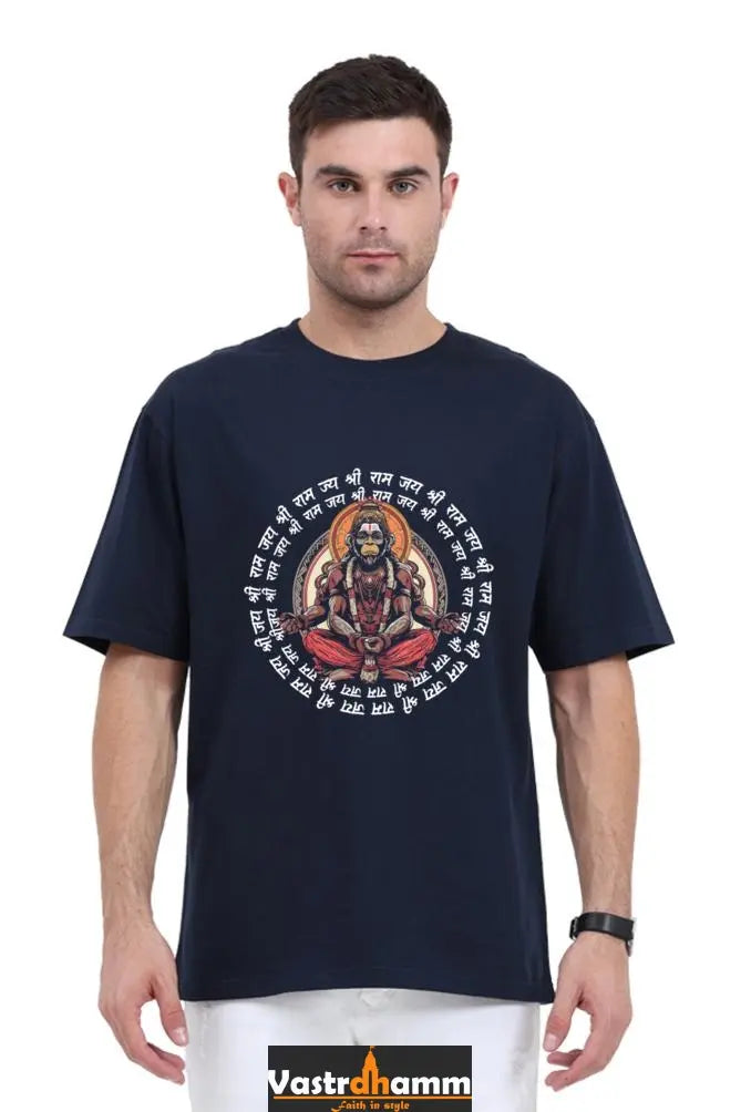 Hanuman Supreme Devotion Oversized Classic T-Shirts for Men Vastrdhamm