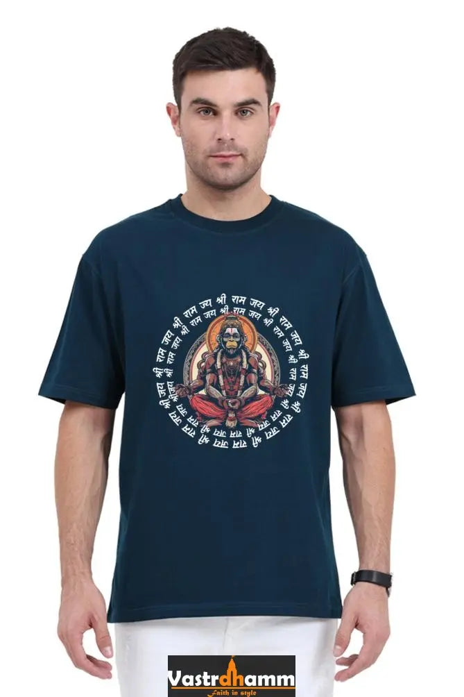 Hanuman Supreme Devotion Oversized Classic T-Shirts for Men Vastrdhamm