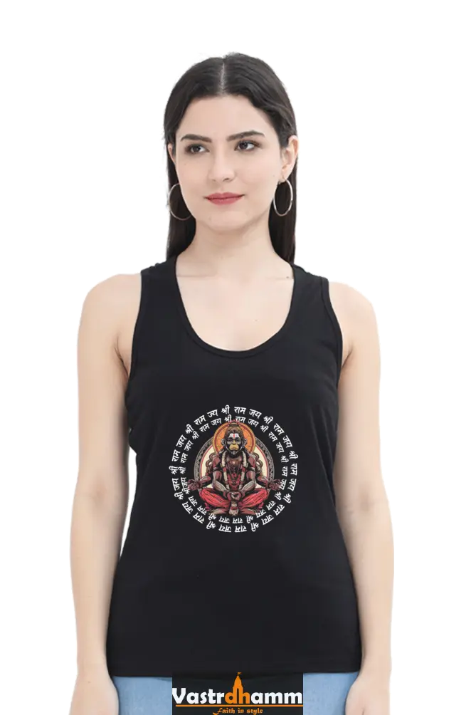 Hanuman Supreme DevotionTank Top T-Shirts for Women Vastrdhamm