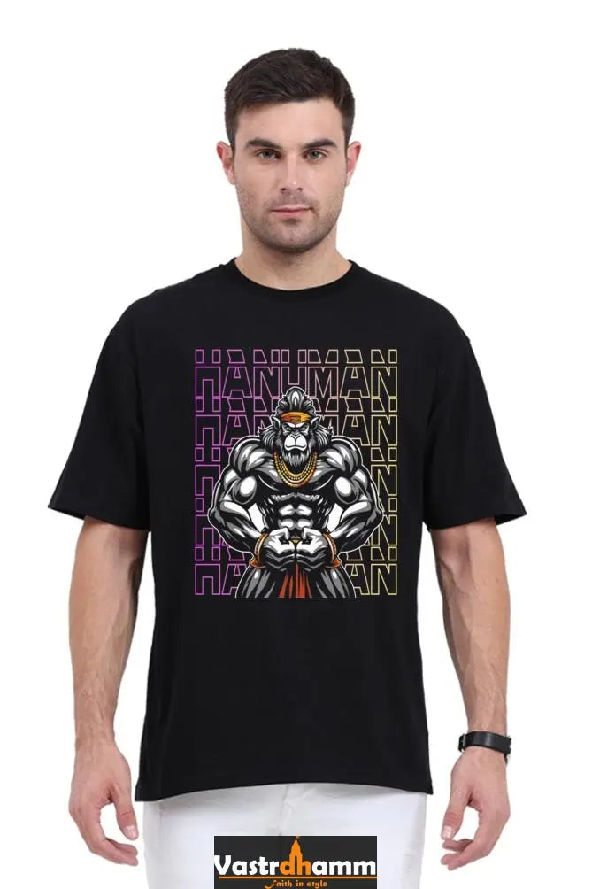 Hanuman Unbreakable Spirit Oversized Classic T-Shirts for Men Vastrdhamm