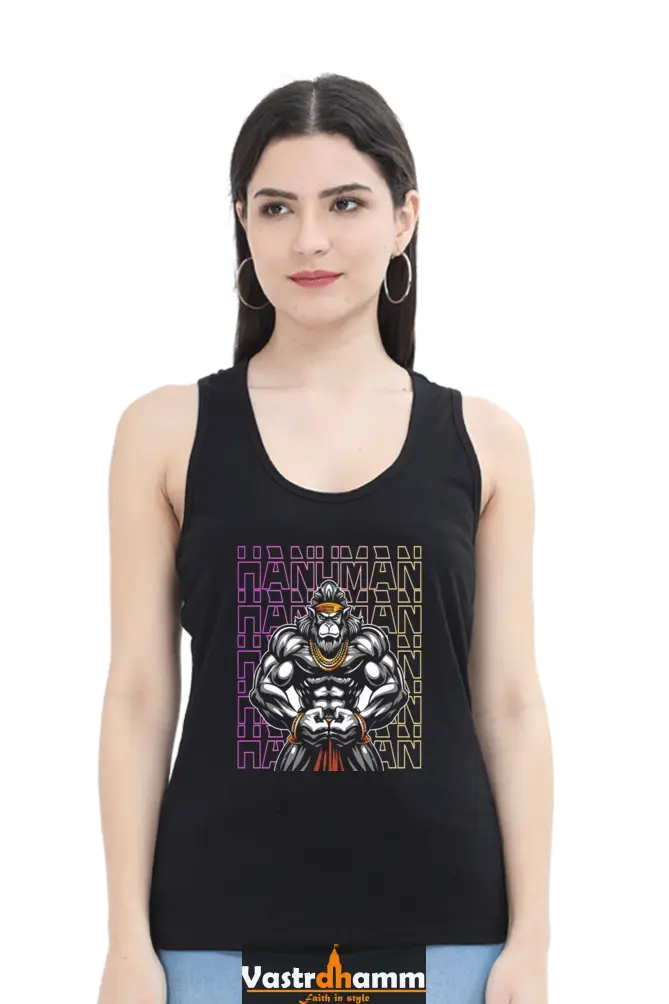 Hanuman Unbreakable SpiritTank Top T-Shirts for Women Vastrdhamm