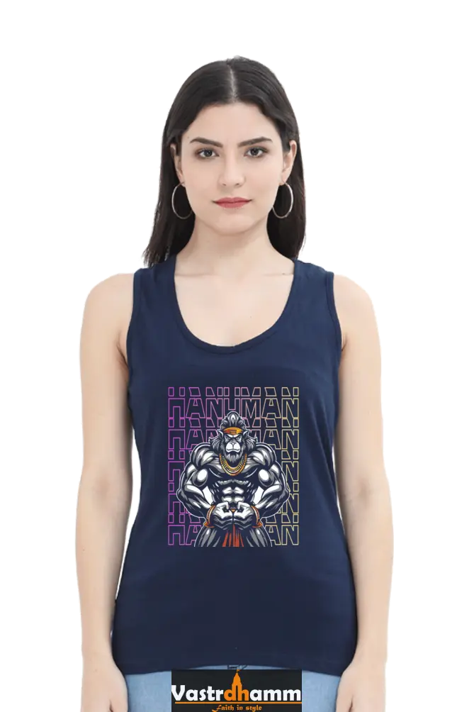 Hanuman Unbreakable SpiritTank Top T-Shirts for Women Vastrdhamm