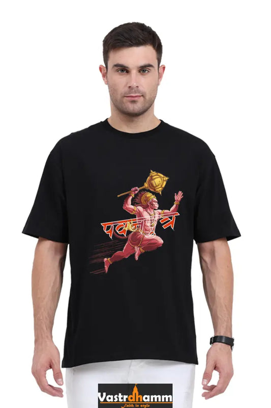 Hanuman Unstoppable Force Oversized Classic T-Shirts for Men Vastrdhamm