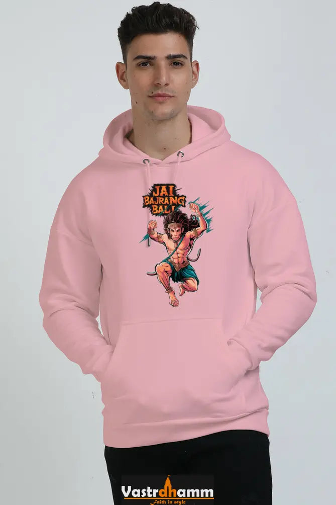 Hanuman Valor Oversized Hooded Sweatshirt T-Shirts for Men Vastrdhamm