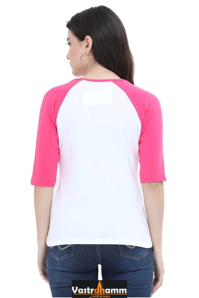 Hanuman Valor Raglan Full Sleeve T-Shirts for Women Vastrdhamm