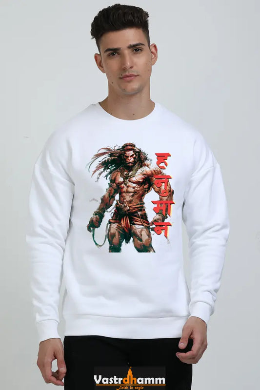 Hanuman Valor Unleashed Oversized Sweatshirt T-Shirts for Men Vastrdhamm