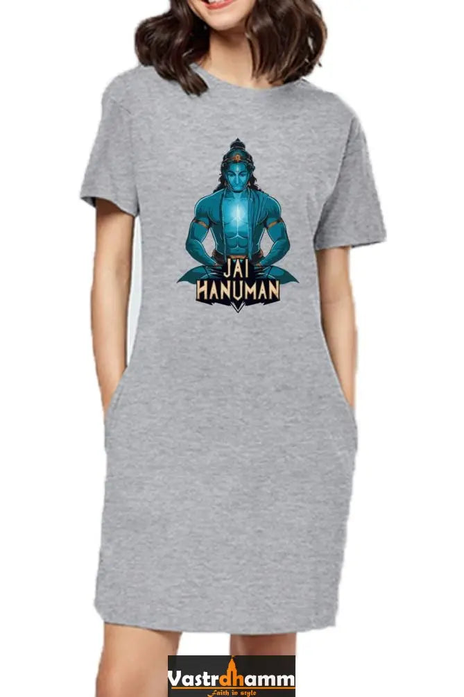 Hanuman Valor UnleashedT-Shirts Dress for Women Vastrdhamm