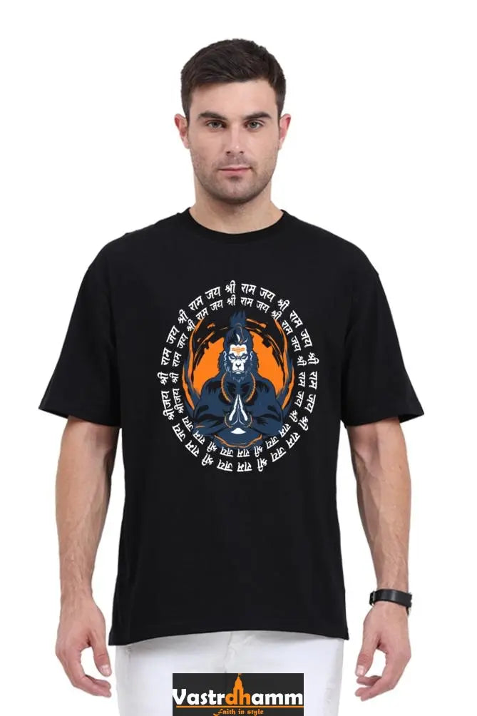 Hanuman Warrior Spirit Oversized Classic T-Shirts for Men Vastrdhamm