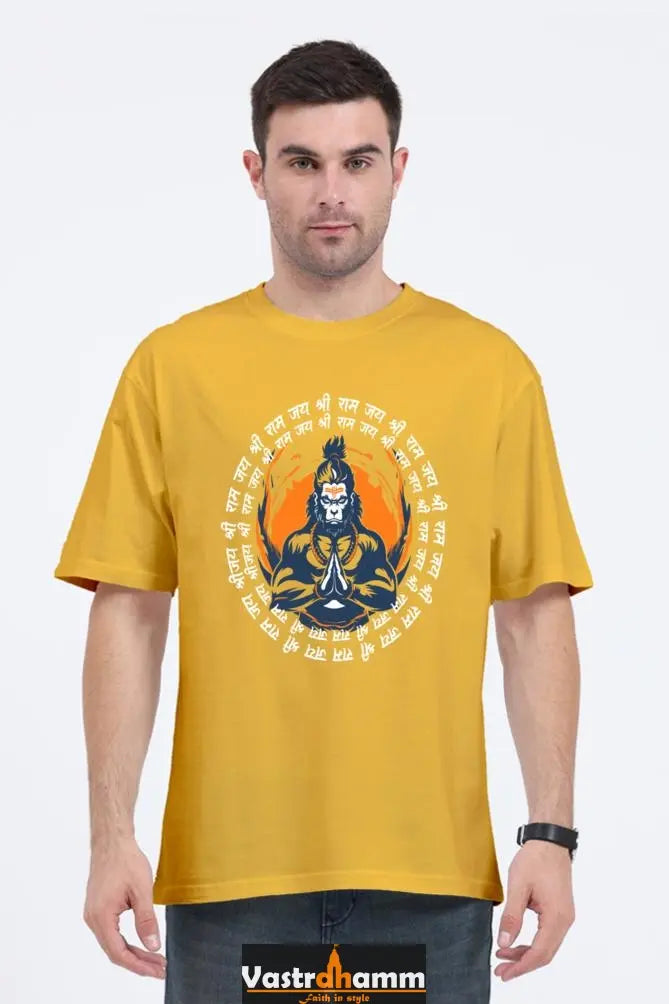 Hanuman Warrior Spirit Oversized Classic T-Shirts for Men Vastrdhamm