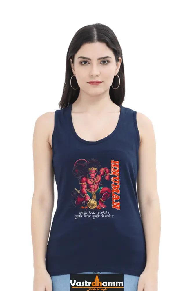 Hanuman Warrior SpiritTank Top T-Shirts for Women Vastrdhamm