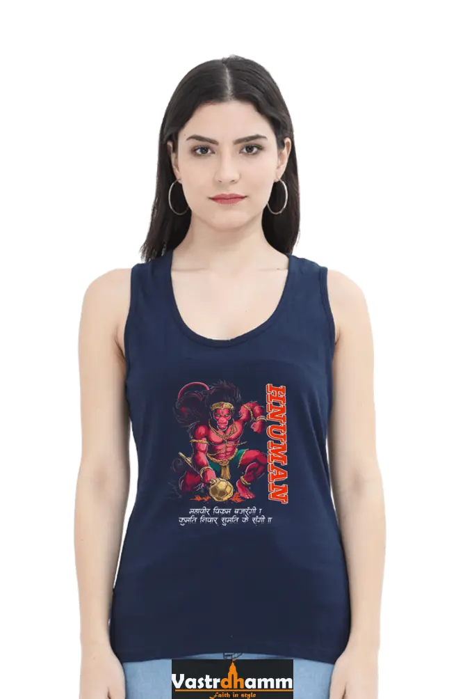Hanuman Warrior SpiritTank Top T-Shirts for Women Vastrdhamm