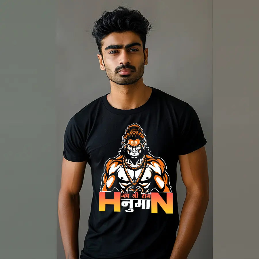 Hanuman Strength Beyond  Body T-Shirt | Regular Fit Vastrdhamm