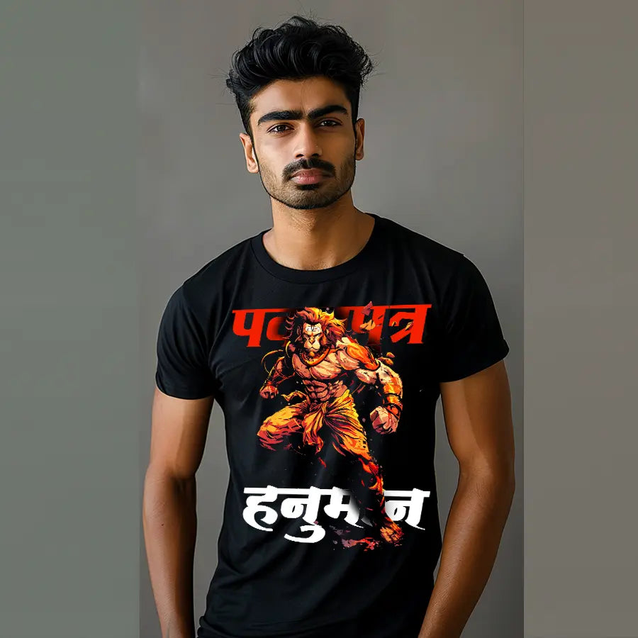 Hanuman The Warrior's Spirit T-Shirt | Regular Fit Vastrdhamm