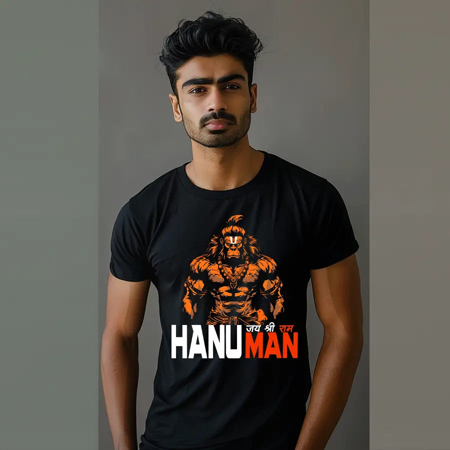 Hanuman in Meditation T-Shirt | Regular Fit Vastrdhamm