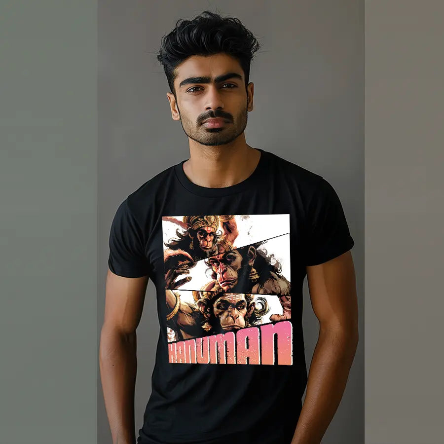 Shri Hanuman Embodiment of Devotion and Strength T-Shirt | Regular Fit Vastrdham