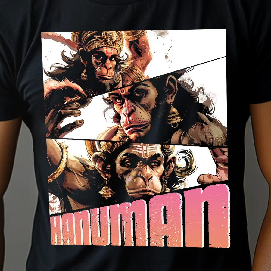 Shri Hanuman Embodiment of Devotion and Strength T-Shirt | Regular Fit Vastrdham