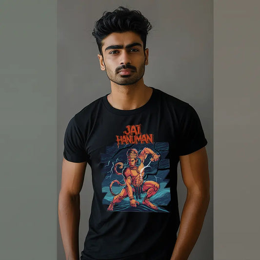 Vikral Roop Hanuman's Fearsome Form T-Shirt | Regular Fit Vastrdhamm