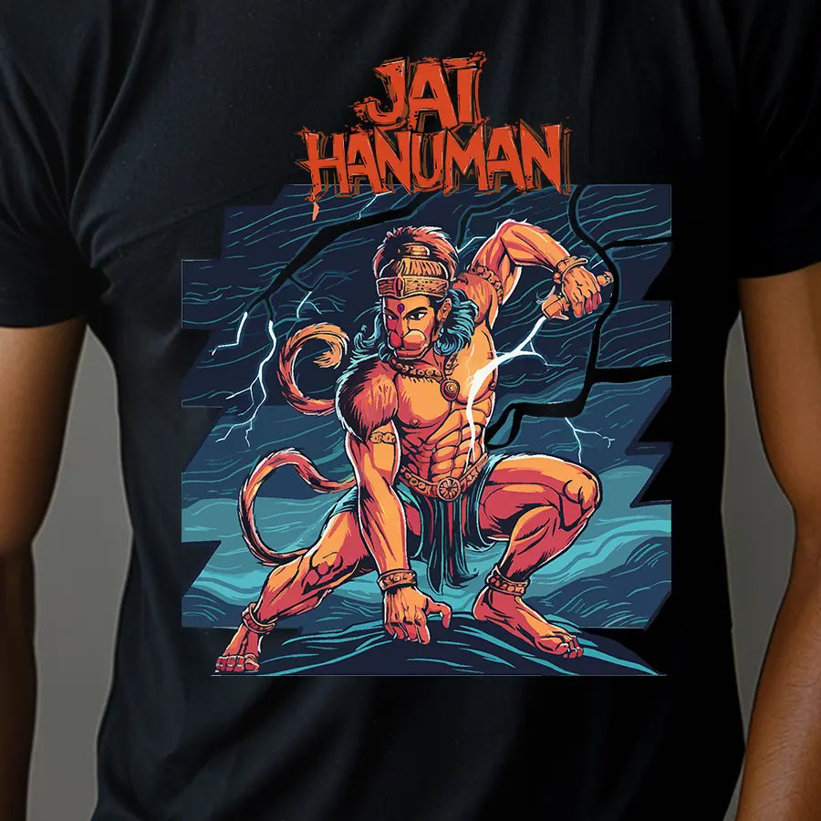 Vikral Roop Hanuman's Fearsome Form T-Shirt | Regular Fit Vastrdhamm