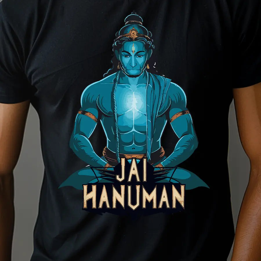 Hanuman's Tapasya Path to Divine Power T-Shirt | Regular Fit Vastrdhamm