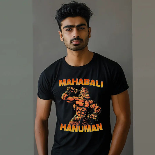 Mahabali Hanuman Display of Strength T-Shirt | Regular Fit Vastrdhamm