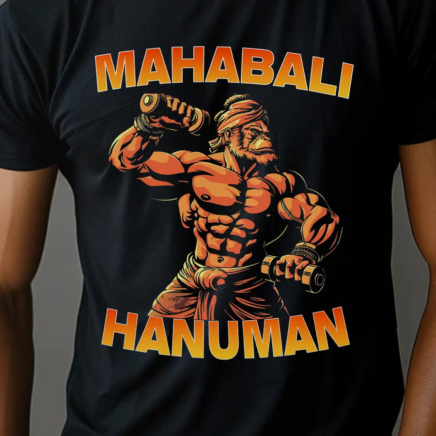 Mahabali Hanuman Display of Strength T-Shirt | Regular Fit Vastrdhamm