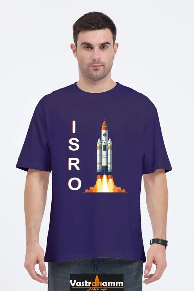 ISRO Space Explorer Oversized Classic T-Shirts  for Men Vastrdhamm