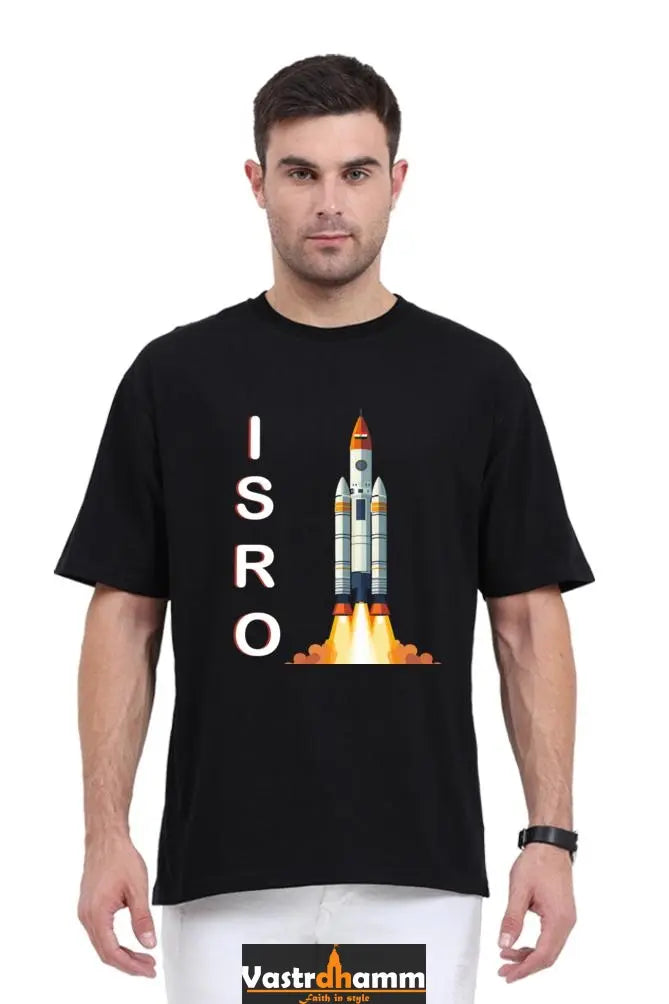 ISRO Space Explorer Oversized Classic T-Shirts  for Men Vastrdhamm