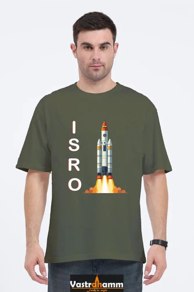 ISRO Space Explorer Oversized Classic T-Shirts  for Men Vastrdhamm