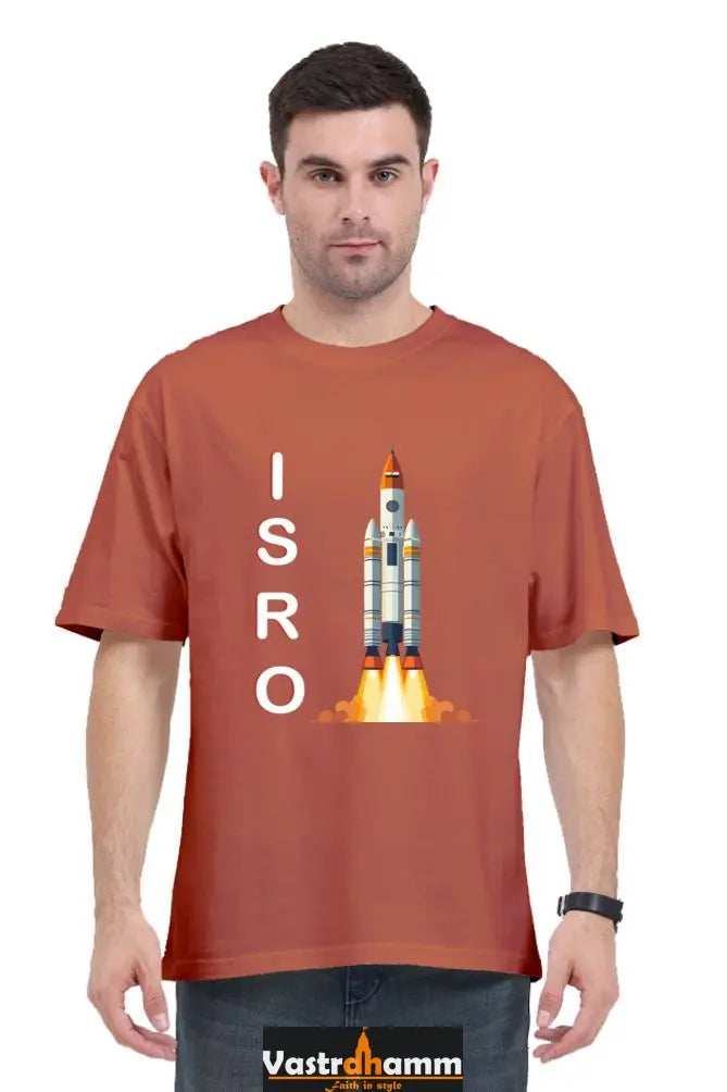 ISRO Space Explorer Oversized Classic T-Shirts  for Men Vastrdhamm