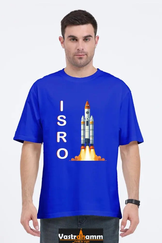 ISRO Space Explorer Oversized Classic T-Shirts  for Men Vastrdhamm