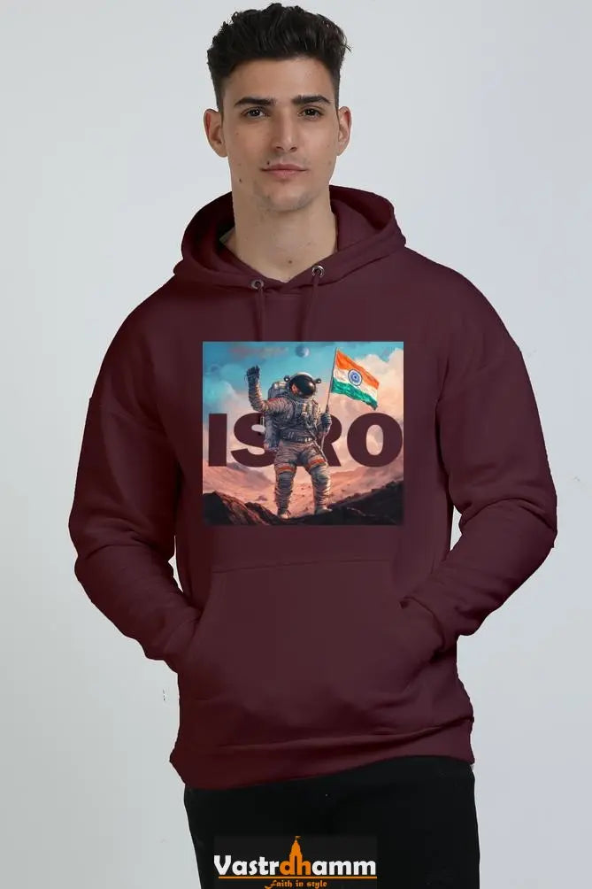 ISRO Space Explorer Oversized Hooded Sweatshirt T-Shirts for Men Vastrdhamm