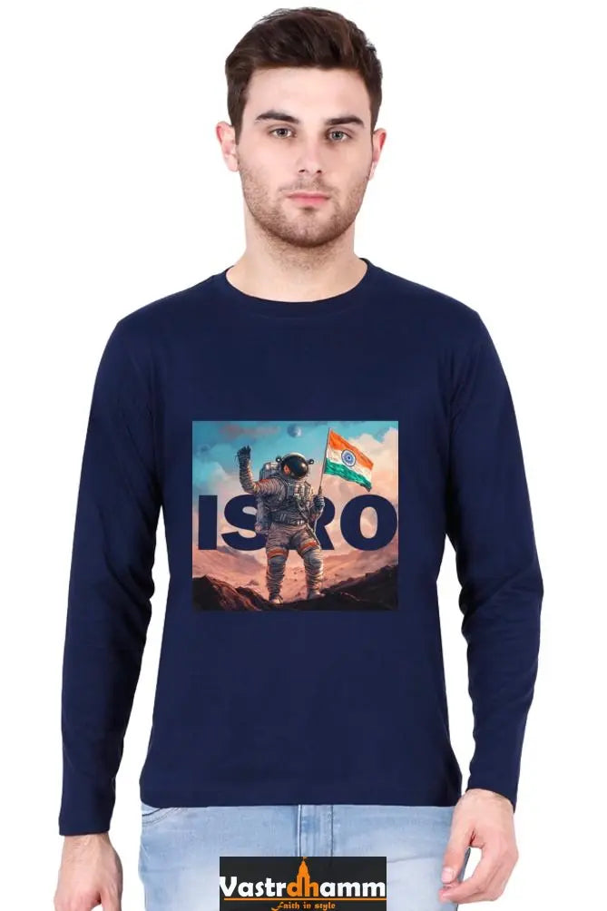 ISRO Space Explorer Round Neck Full Sleeve T-Shirts Vastrdhamm