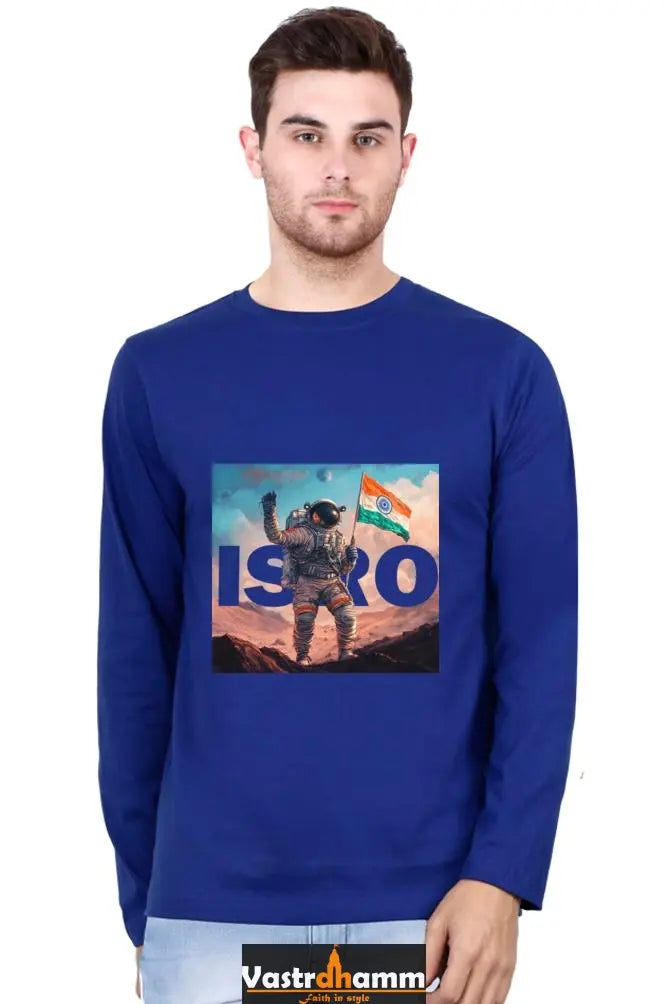 ISRO Space Explorer Round Neck Full Sleeve T-Shirts Vastrdhamm