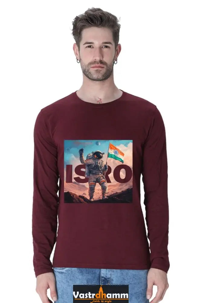 ISRO Space Explorer Round Neck Full Sleeve T-Shirts Vastrdhamm